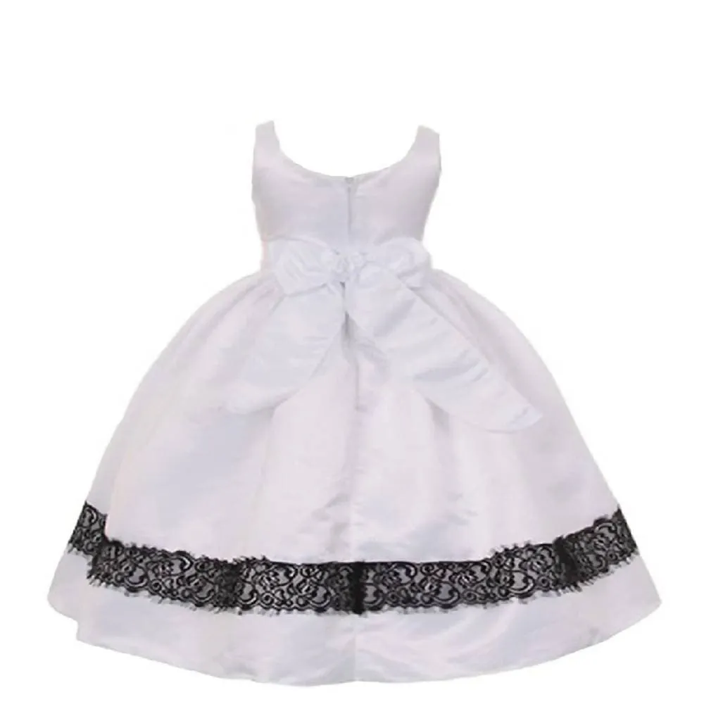 Asmaani Baby Girl's Off-White Colour Satin A-Line Maxi Full Length Dress (AS-DRESS-22154)
