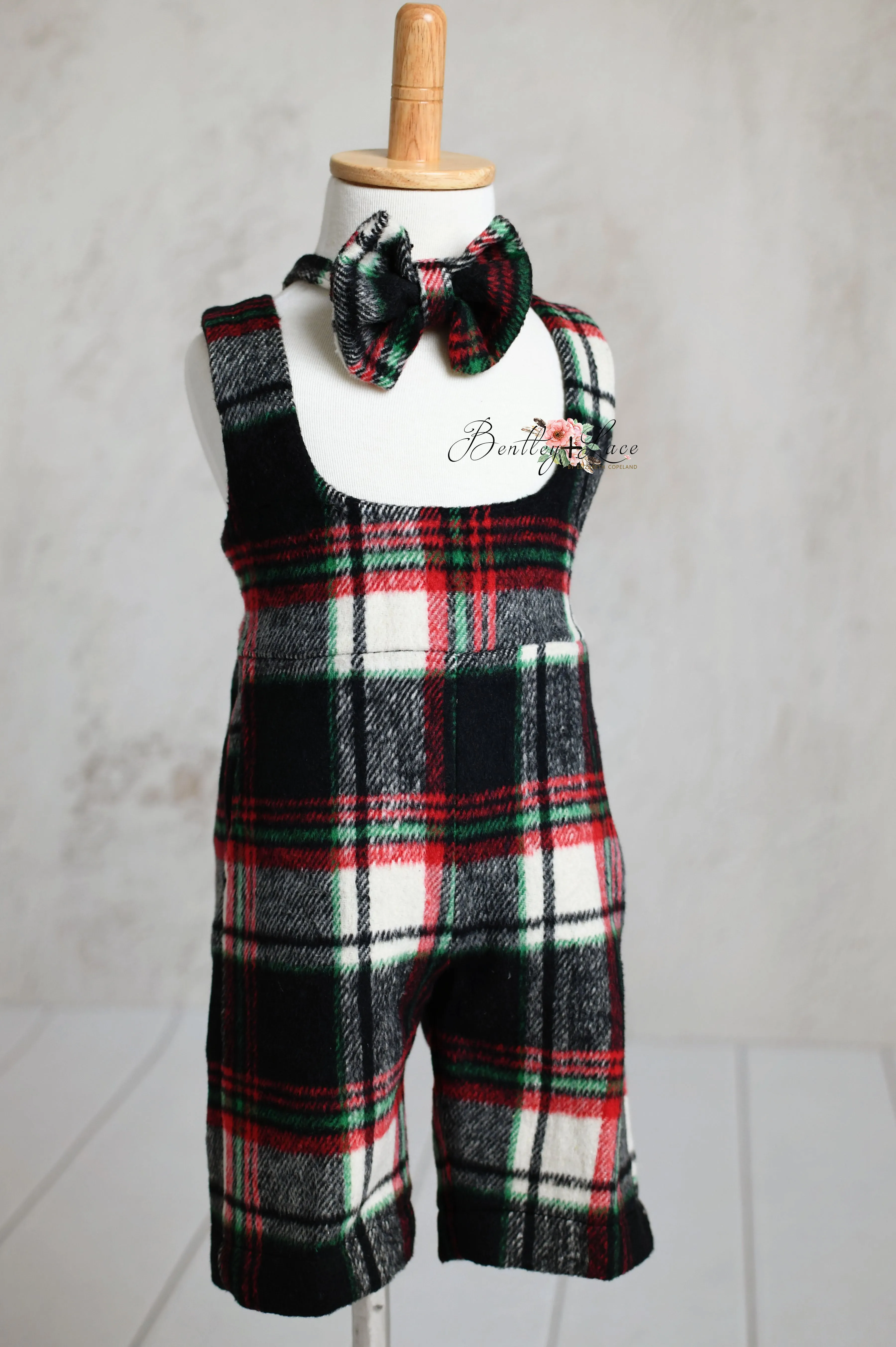 Boys Dapper Plaid Wool Suspender Shorts Box Set | Includes 2 Pairs (12-18M & 5-8 Years)   Vest