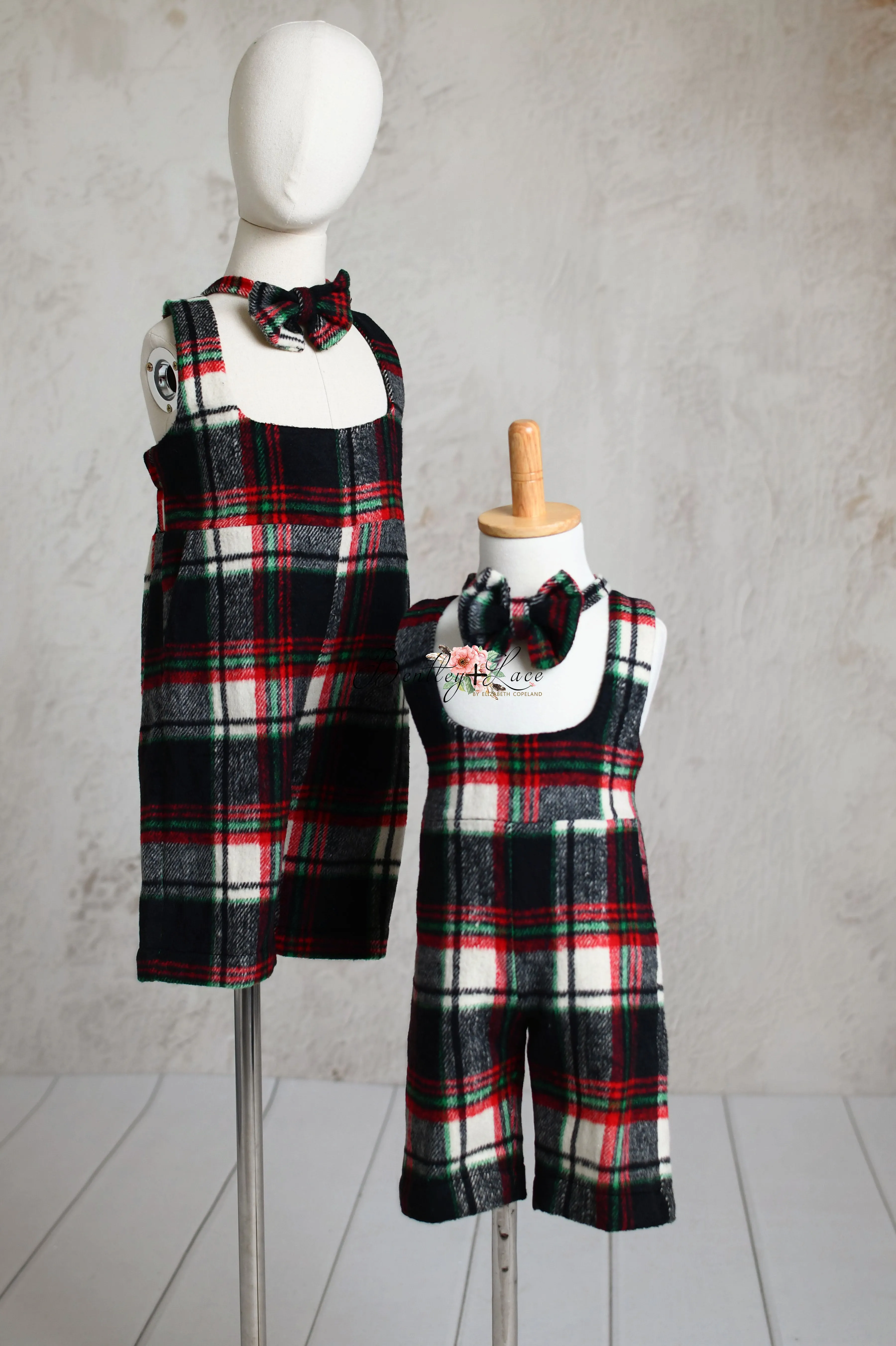 Boys Dapper Plaid Wool Suspender Shorts Box Set | Includes 2 Pairs (12-18M & 5-8 Years)   Vest