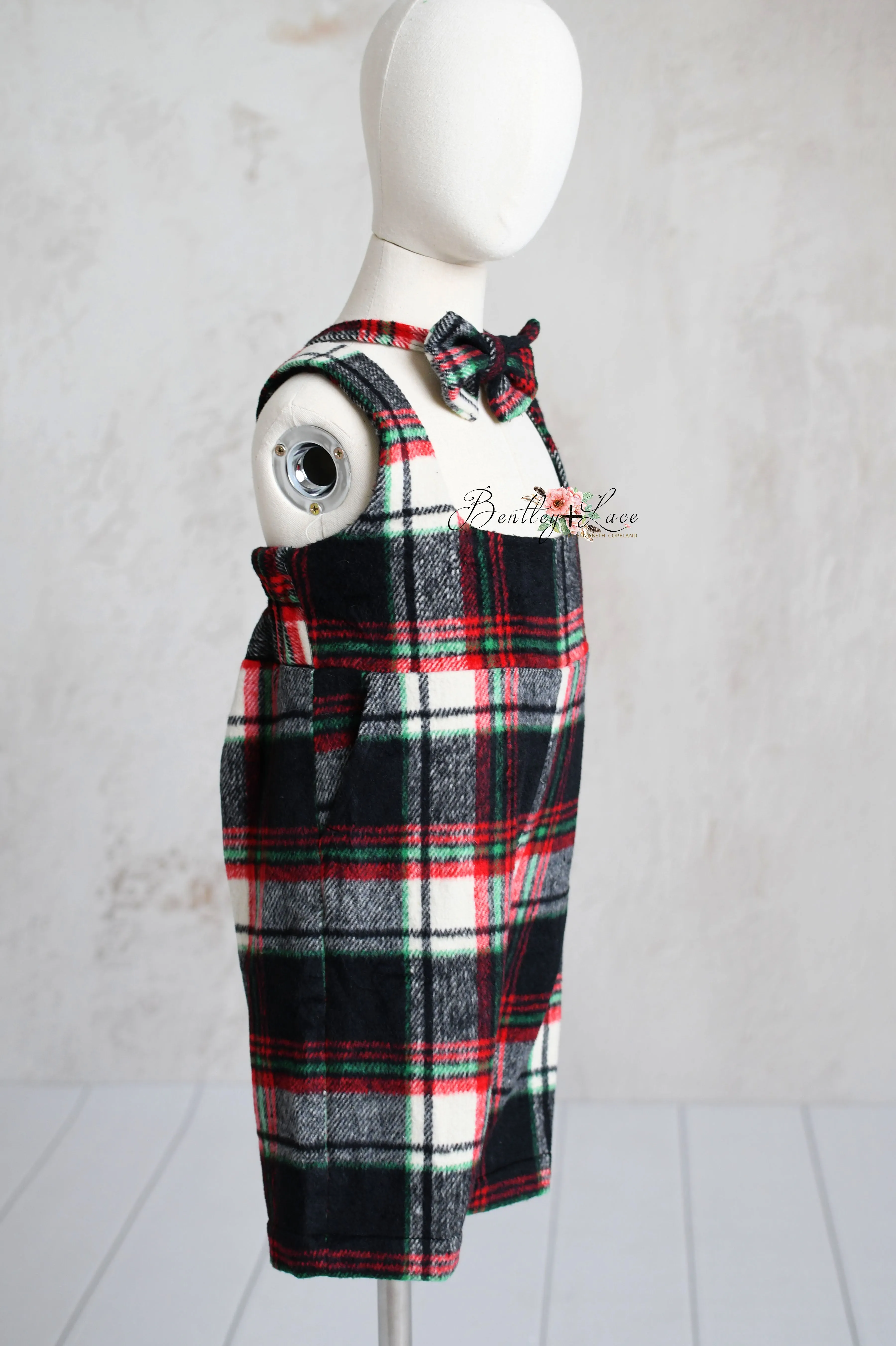 Boys Dapper Plaid Wool Suspender Shorts Box Set | Includes 2 Pairs (12-18M & 5-8 Years)   Vest