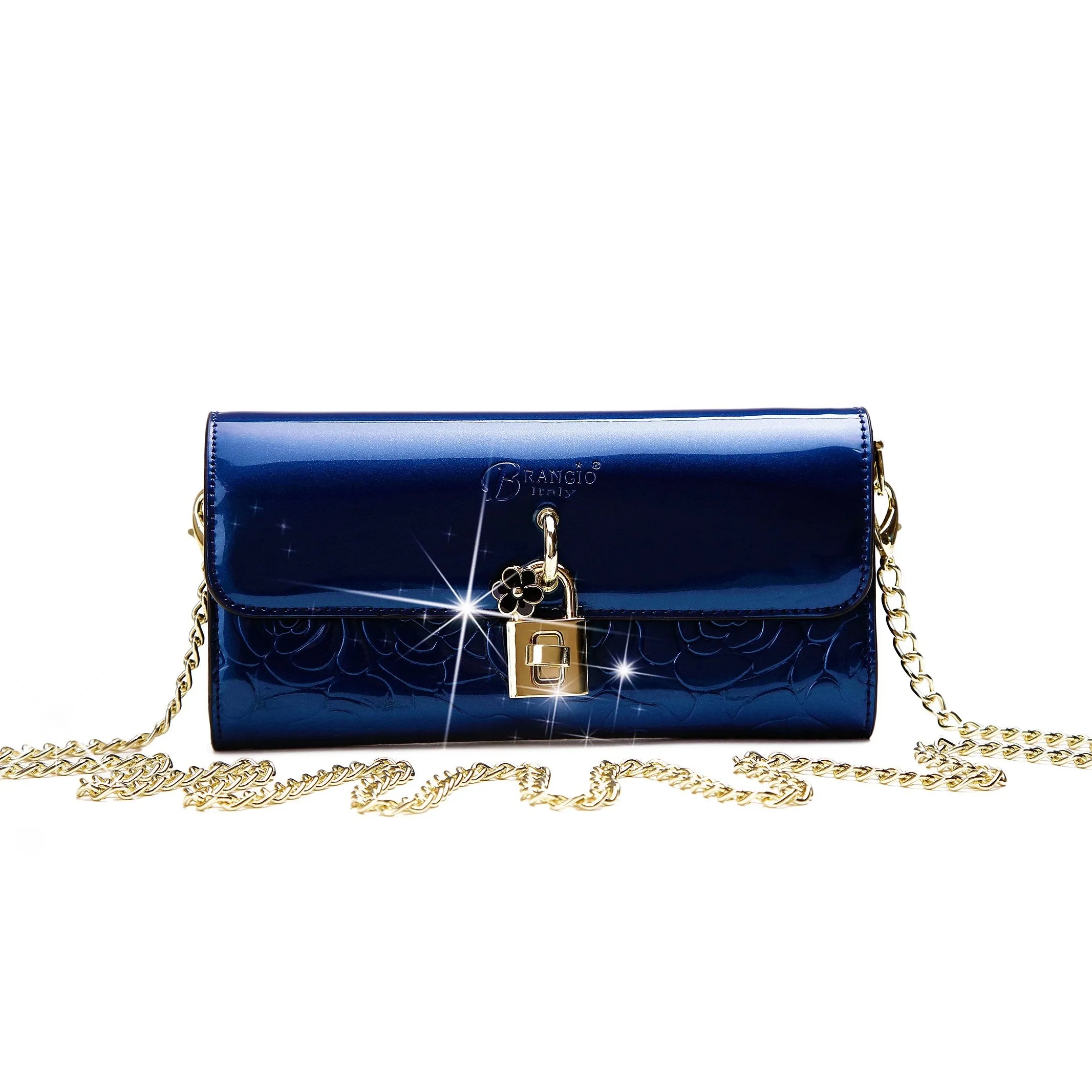 Brangio Embossed Rose Handbag