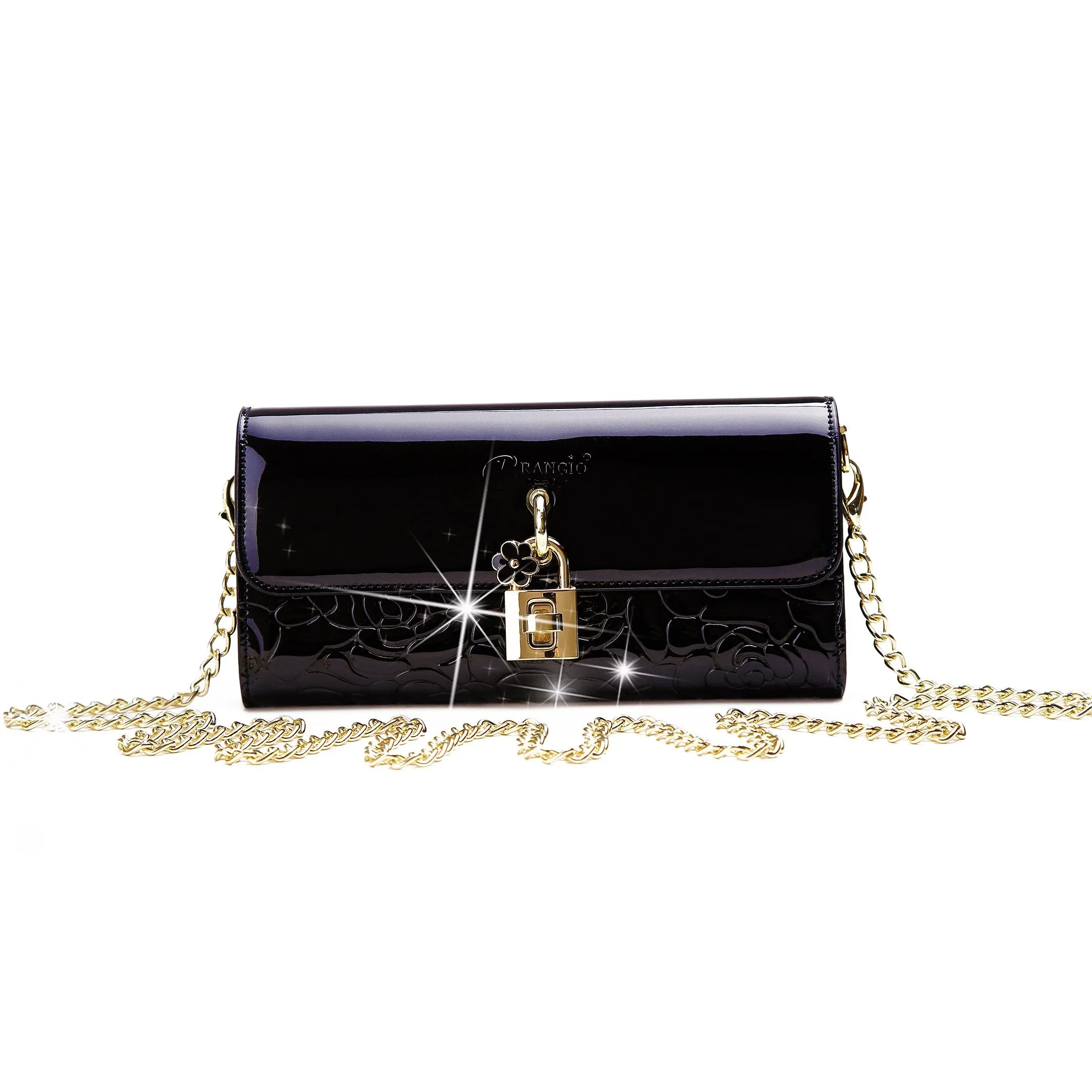 Brangio Embossed Rose Handbag
