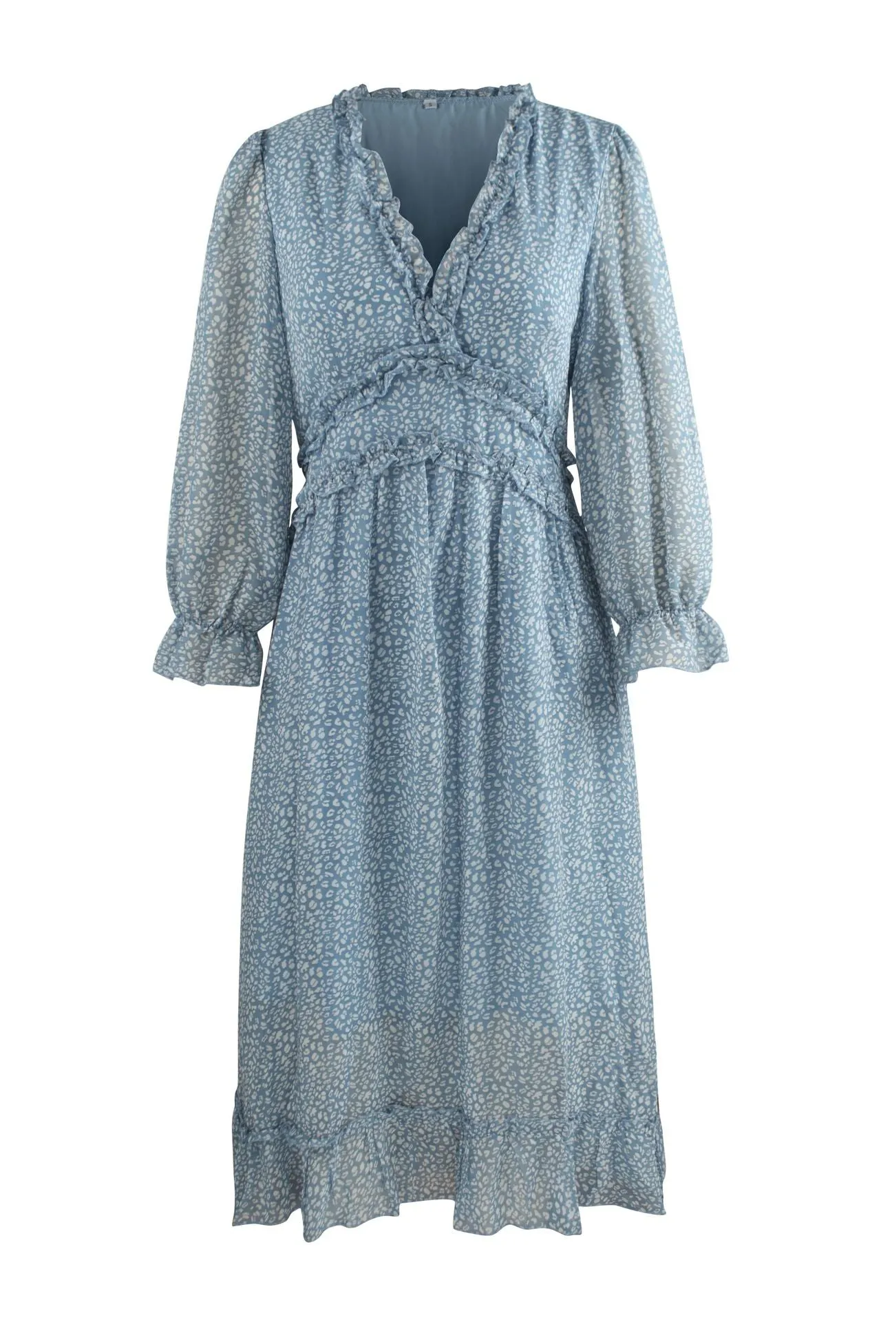 Casual V-neck Long Sleeve Midi Dress (9 Colors)
