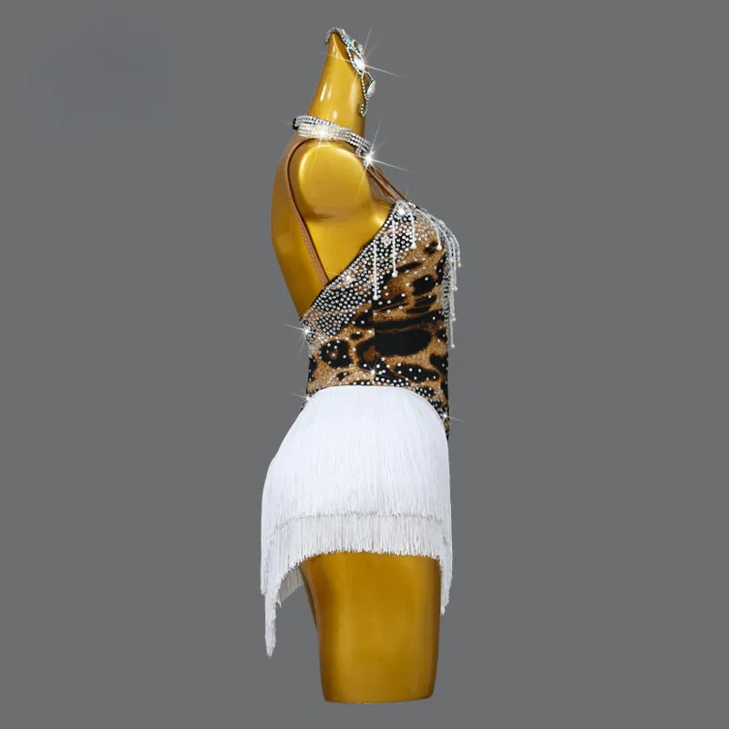 Customzied Leopard Latin Dance Dress
