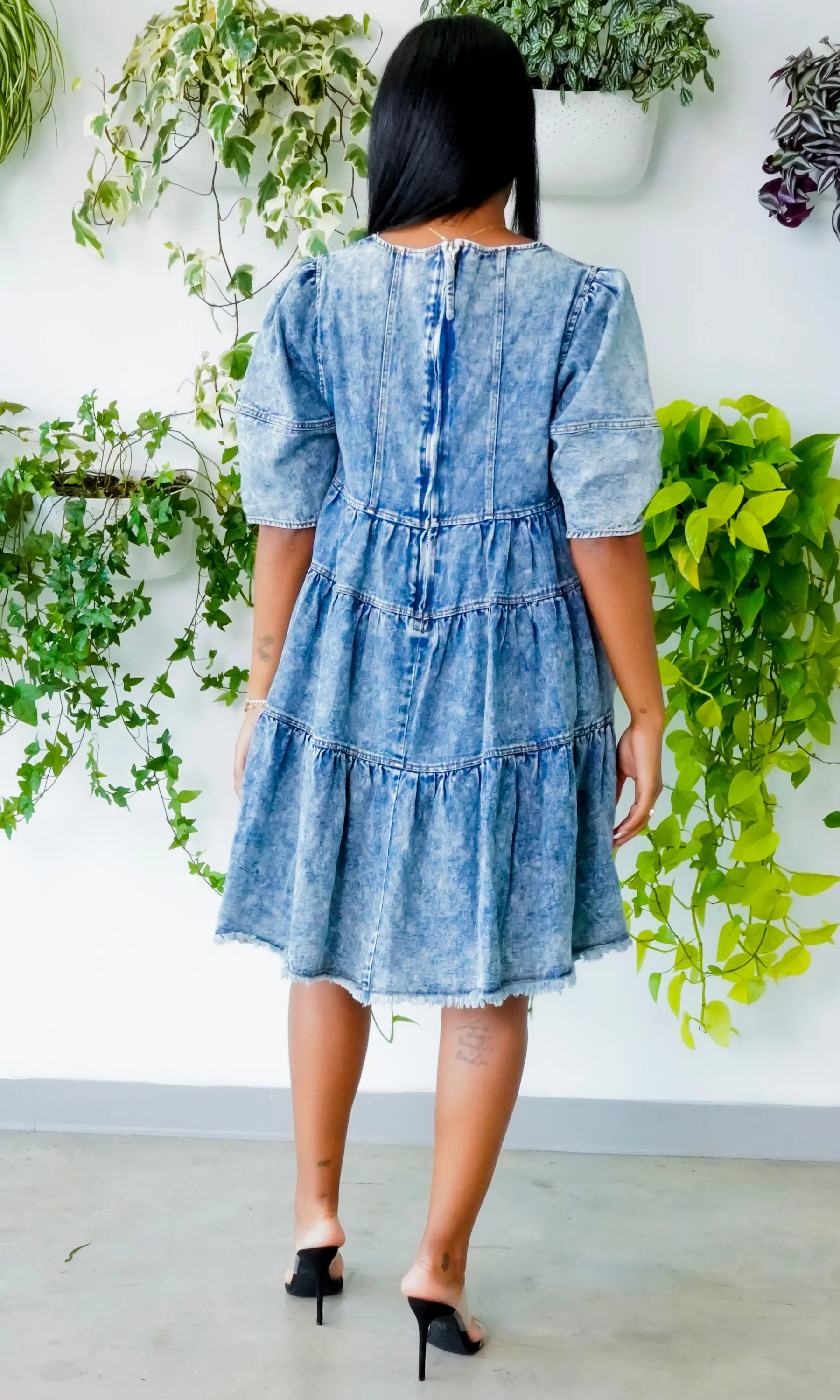 FAB | Oversized Denim layered dress FINAL SALE