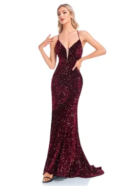 Fallen For You Deep V Neck Women's Party Dress