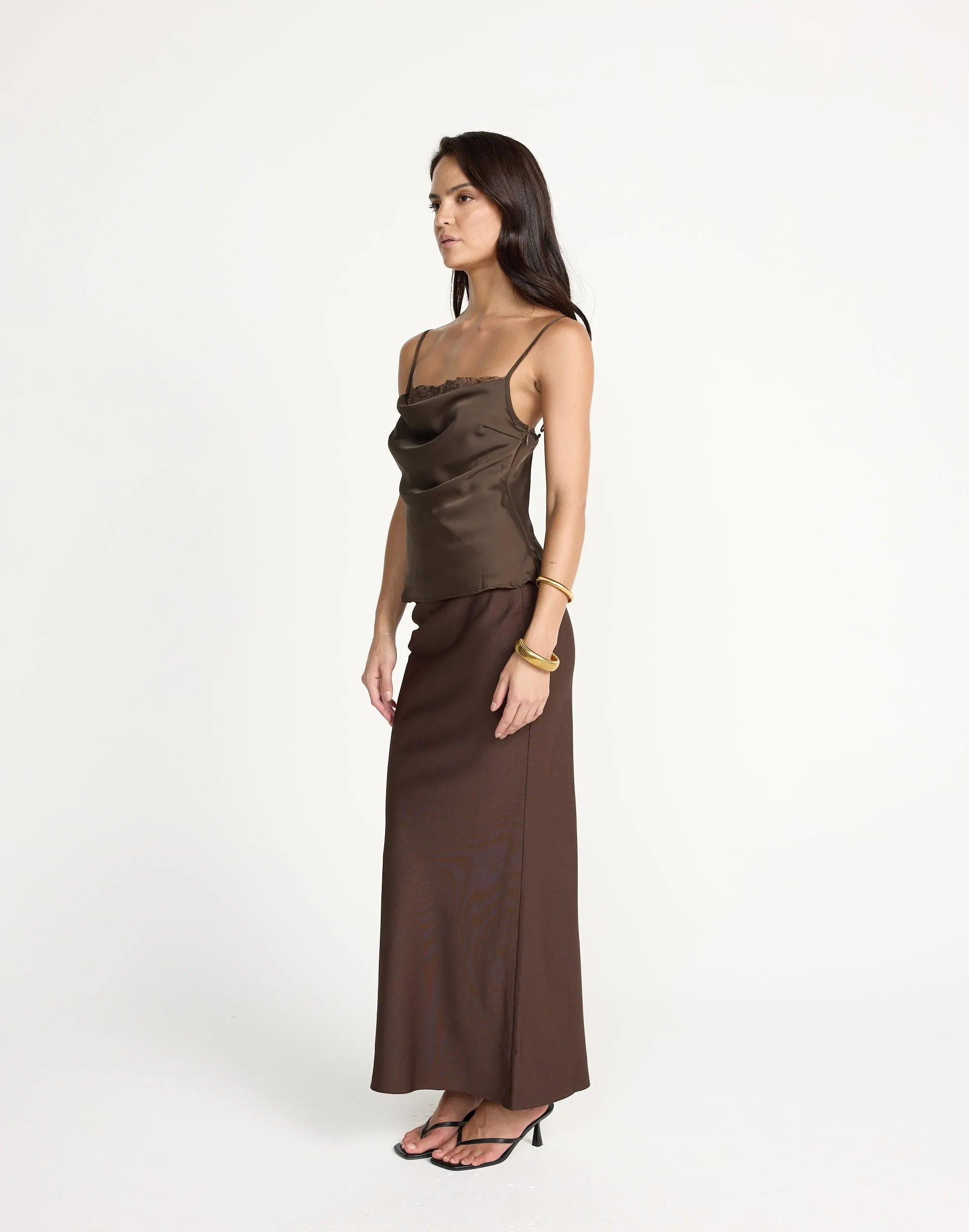 Lilou Maxi Skirt (Chocolate)
