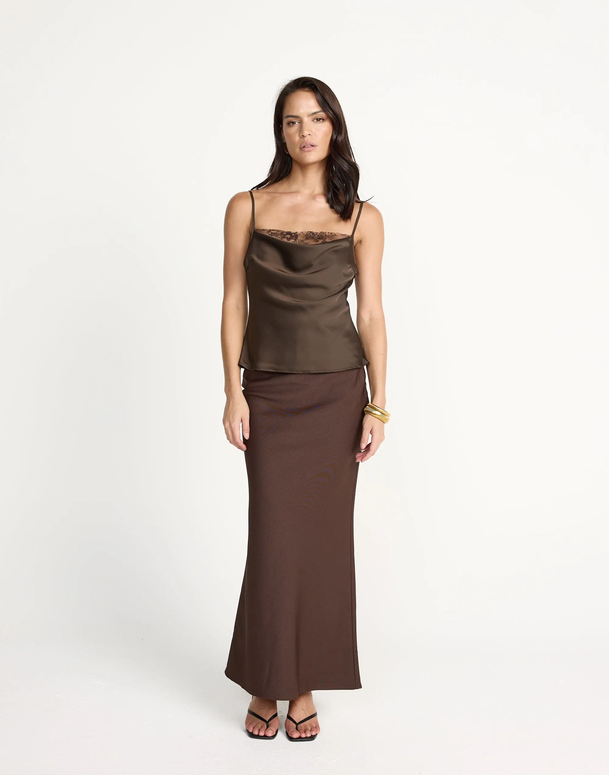 Lilou Maxi Skirt (Chocolate)