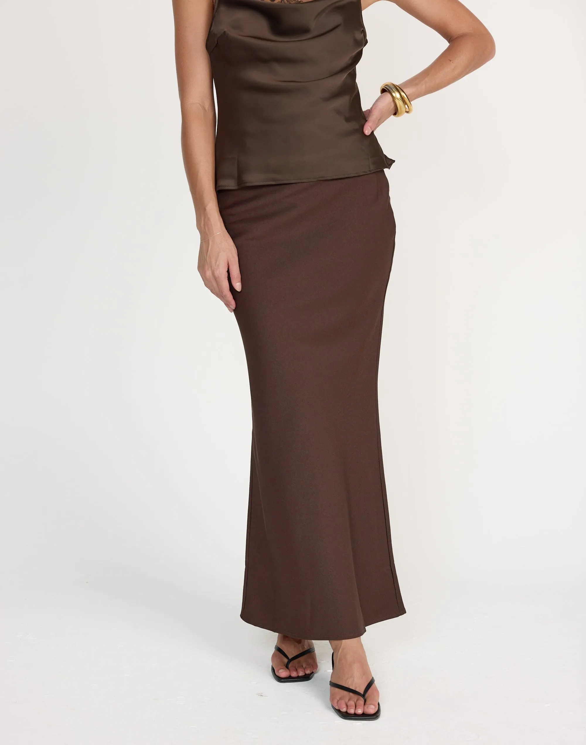 Lilou Maxi Skirt (Chocolate)