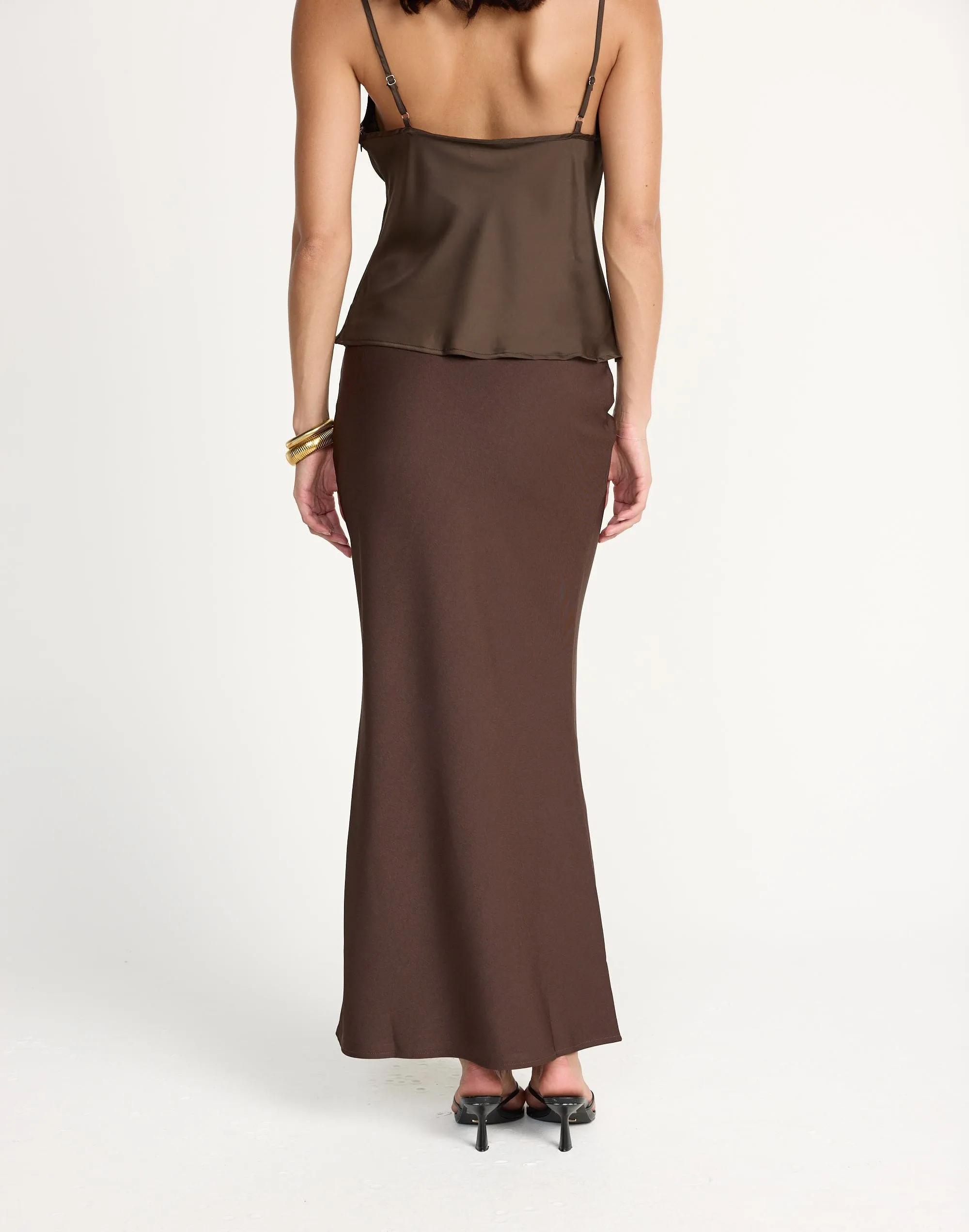 Lilou Maxi Skirt (Chocolate)