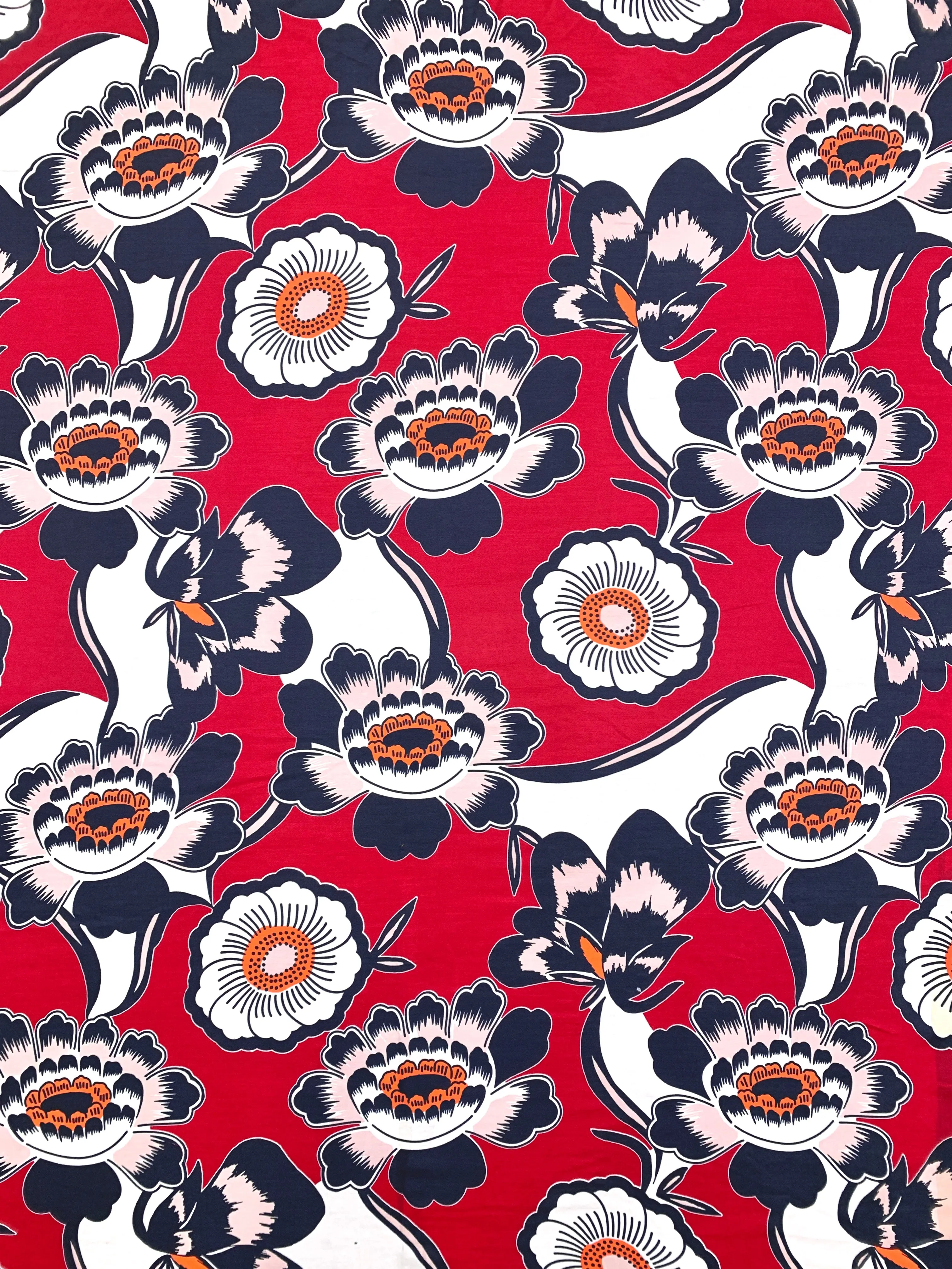 S-7436W-B ALHAMBRA FLORAL SILK VISCOSE TWILL.