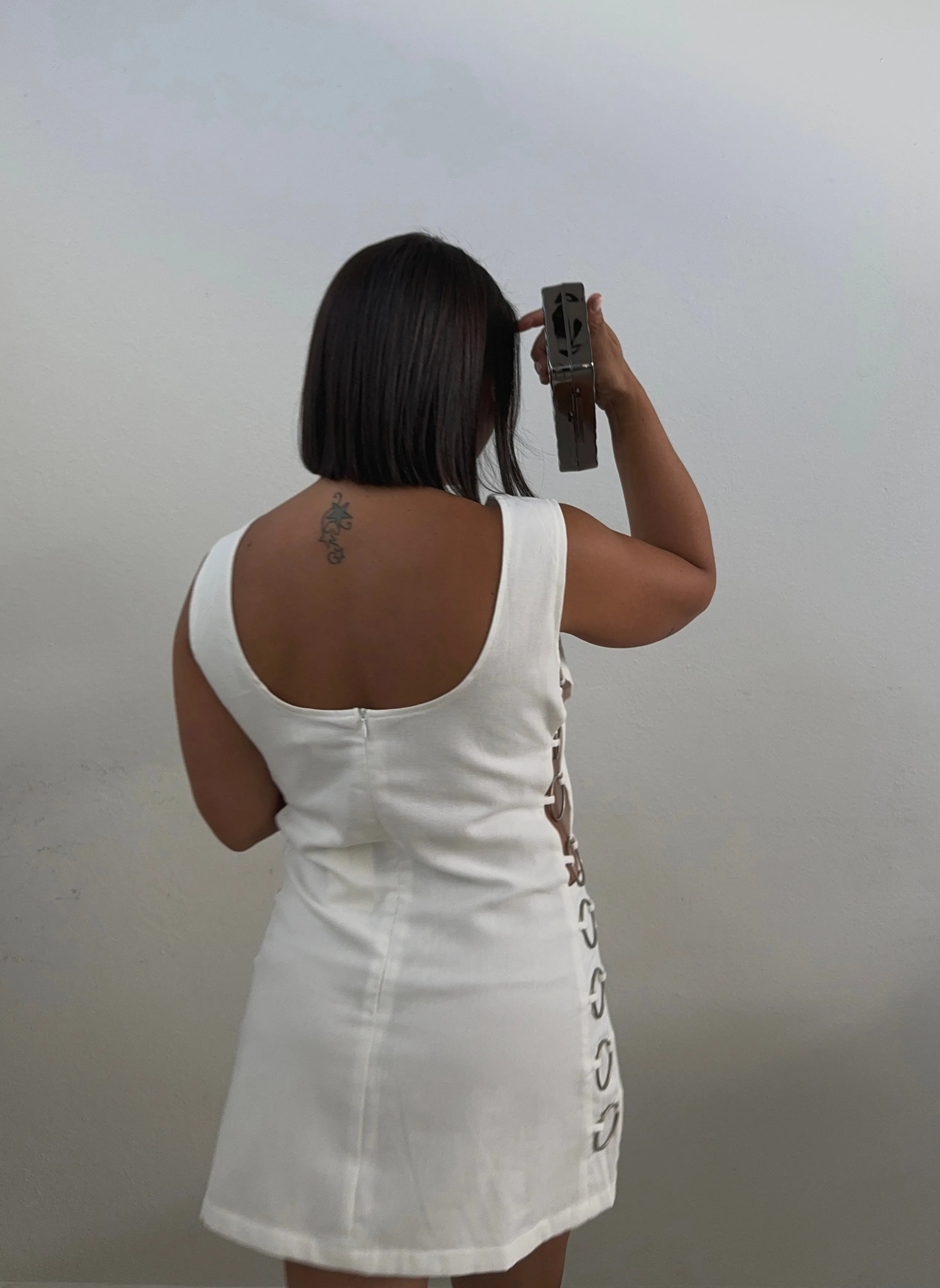 White O'Ring Dress